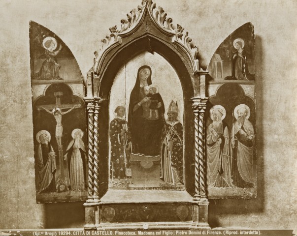 Brogi — Città di Castello. Pinacoteca. Madonna col Figlio; Pietro Donnini di Firenze. — insieme